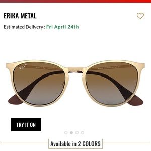 Ray-Ban Erika Metal Polarized Sunglasses